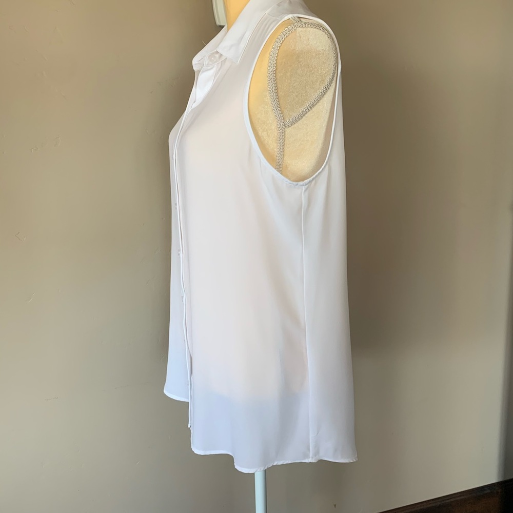 Express white sleeveless shirt, size Large - Picture 3 of 6